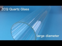 Transparent Customized Large Diameter Quartz Tube Vase Inner Shape