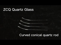 透明石英棒 滑らかな表面 湾曲した円錐ガラス棒