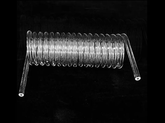 Clear High Pressure Resistance Large Diameter Spiral Quartz Glass Tubes For Punching Processing Service