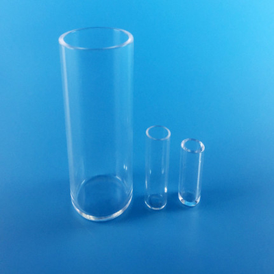 Quartz Capillary Tube One End Flat Sealed Quartz Glass Test Tube Transparent