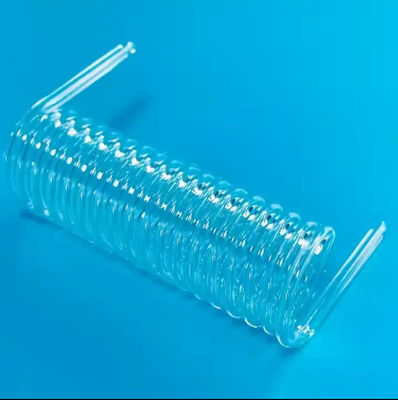 Custom Thermal Processing Quartz Spiral Tube Quartz Glass Tube Curved For Laboratory