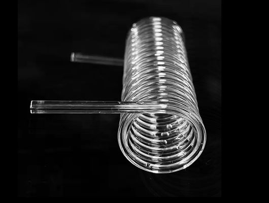 Custom Thermal Processing Quartz Spiral Tube Quartz Glass Tube Curved For Laboratory