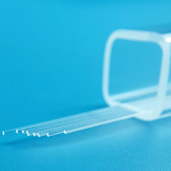 Quartz Glass Rod Fused Solid Cylinder Diameter 0.1mm For Optical Fiber