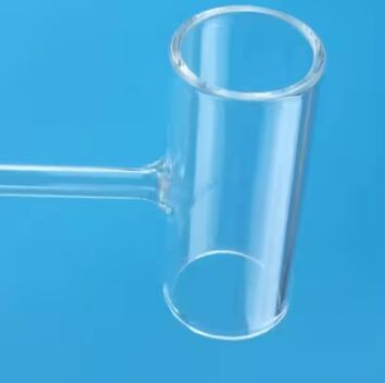 Solar Energy Clear Quartz Glass Tee Tube High Temperature Resistance