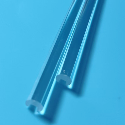 Semi Circular Groove Fused Quartz Substrate 4×3.6×185mm Precision Machined