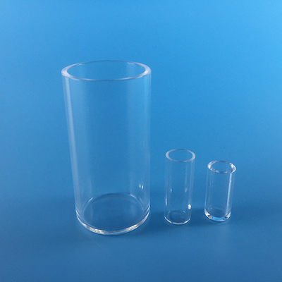 Round Micro Size Quartz Capillary Tubes Clear Fused Quartz Square Tube High Heat Resistance